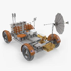 3D model Lunar Roving Vehicle from Apollo 15 Rigged
